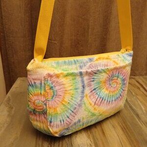 New Retro Tie Dye Psycadellic Shoulder bag Purse Pink Green Blue Purple Pastels
